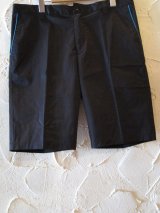 画像: (SALE 40%OFF) VELVET GLOVE/REMAKE PIPING CROPPED PANTS  BLACK