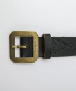 画像2: (再アップ） BELAFONTE/RT LEATHER BELT  BLACKxBRASS