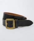 画像1: (再アップ） BELAFONTE/RT LEATHER BELT  BLACKxBRASS