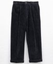 画像1: BELAFOTE/RT 2TACK TROUSERS AGED CORDUROY  BLACK