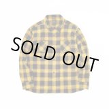 画像: RATS/PRINT FLANNEL CHECK SHIRT BLACKxYELLOW