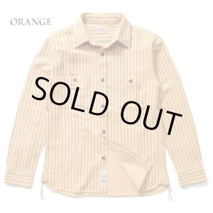 画像: HOUSTON/STRIPE VIYELLA SHIRT  ORANGE