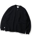 画像1: GYMMASTER/BLOCK INLAY ZIP CARDIGAN  BLACK