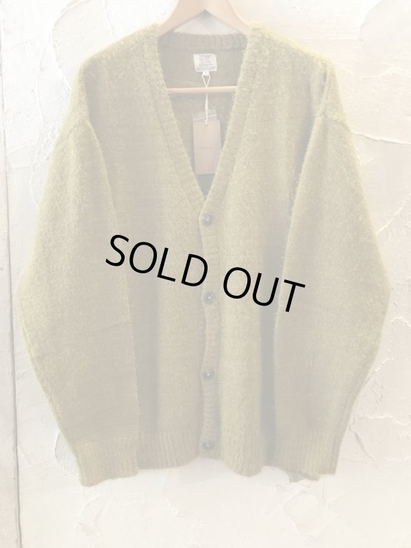 画像1: REVO/SHAGGY KNIT CARDIGAN  YELLOW