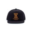 画像1: (店頭在庫分)RATS/EMBROIDERY CAP WAY OF LIFE  BLACKxM.GOLD