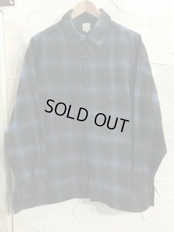 画像1: REVO/OMBRE CHECK SHIRT  BLUE