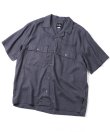 画像1: GYMMASTER/LINENxRAYON  SHIRT  CHARCOAL