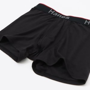 画像: (再入荷)  HANES/SHORT BOXER BRIEF  BLACK