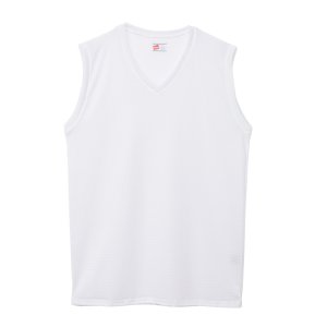 画像: HANES/V NECK  SLEEVE LESS SHIRTS  WHITE