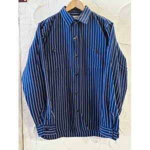 画像: HOUSTON/STRIPE VIYELLA SHIRT  NAVY