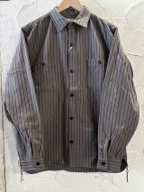 画像: HOUSTON/STRIPE VIYELLA SHIRT  GRAY