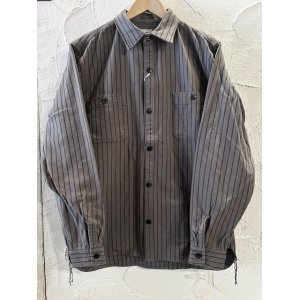 画像: HOUSTON/STRIPE VIYELLA SHIRT  GRAY