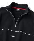 画像3: FTC/PIPING HALF ZIP SWEAT SHIRT  BLACK