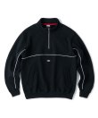 画像1: FTC/PIPING HALF ZIP SWEAT SHIRT  BLACK