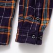 画像6: RATS/COTTON FLANNEL NAVY CHECK SHIRT  NAVY