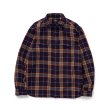 画像1: RATS/COTTON FLANNEL NAVY CHECK SHIRT  NAVY