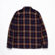 画像2: RATS/COTTON FLANNEL NAVY CHECK SHIRT  NAVY