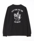 画像1: GYMMASTER/GOOD THING EMBROIDERY LS T  BLACK