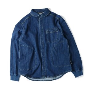 画像: GYMMASTER/STRETCH DENIM SHIRTS JKT  D.BLUE