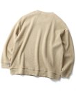 画像2: GYMMASTER/WAFFLE CREW NECK  NAVYxBROWN