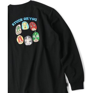 画像: (再入荷)  GYMMASTER/STUCK ON YOU EMBROIDERY LS T  BLACK