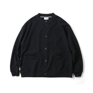 画像: GYMMASTER/BLOCK INLAY BUTTON CARDI  BLACK