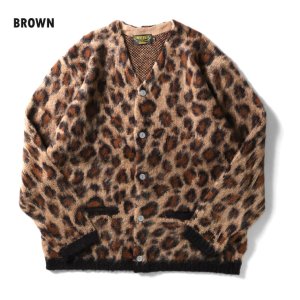 画像: (店頭在庫分) (再入荷) UNIVERD 72/MOHAIR TOUCH CARDIGAN  LEOPARD  BROWN