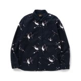 画像: RATS/ATOMIC PRINT FLANNEL B.D SHIRT  BLACK