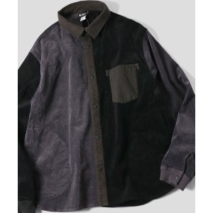 画像: GYMMASTER/STRETICH CORDUROY SHIRT JKT  BLACKｘCHARCOAL