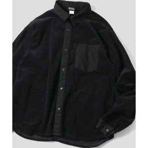 画像: GYMMASTER/STRETICH CORDUROY SHIRT JKT  BLACK