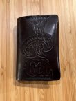 画像1: GROK LEATHER//CARD HOLDER CARVING BLACK