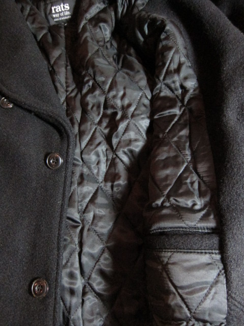 画像: RATS/SHAWL COLLAR COAT  BLACK