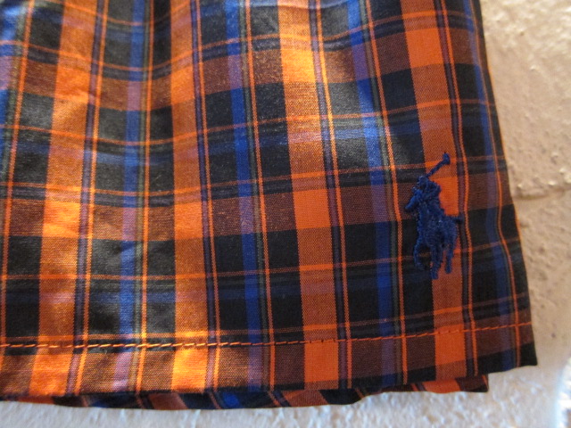 画像: RALPH LAUREN/WOVEN BOXER  ORANGExNAVY