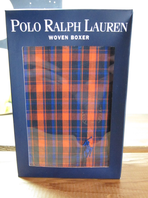 画像: RALPH LAUREN/WOVEN BOXER  ORANGExNAVY