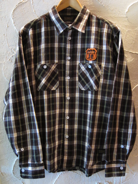 (DEAD STOCK)COREFIGHTER/CHECK FLANNEL SHIRTS BROWN
