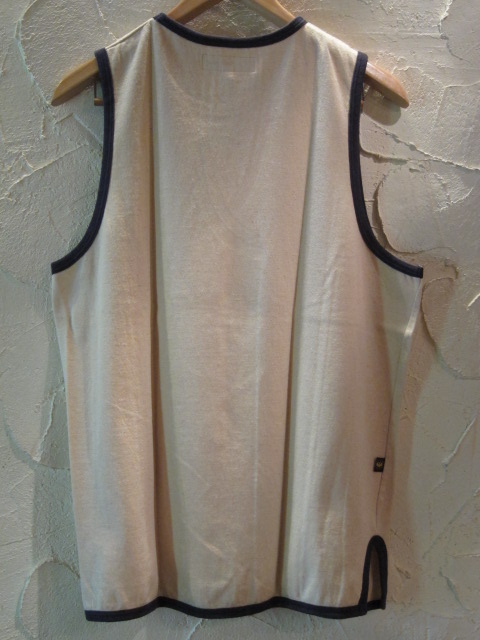 画像: (SALE 40%OFF) APRYL FOOL/NO SLEEVE TEE  NATURALxNAVY