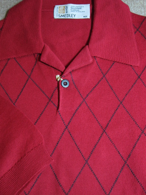 画像3: ☆SALE 65%OFF☆ JOHN SMEDLEY/COTTON ARGYLE S/S POLO  RED