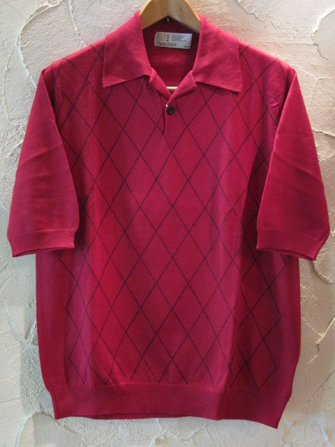 画像1: ☆SALE 65%OFF☆ JOHN SMEDLEY/COTTON ARGYLE S/S POLO  RED