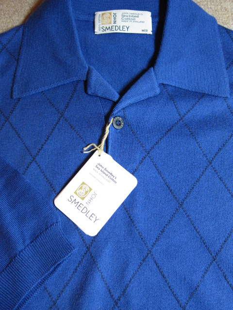 画像: ☆SALE 65%OFF☆ JOHN SMEDLEY/COTTON ARGYLE S/S POLO  BLUE