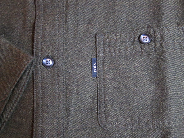 画像: RATS/WOOL WORK SHIRTS  OLIVE