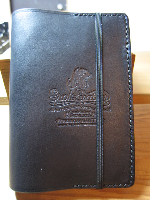 画像: GROK LEATHER/NEW NOTE BOOK COVER S PLAIN BLACK 