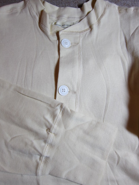 画像: SURPLUS/US TYPE HENLEY NECK L/S T  NATURAL