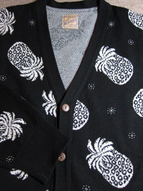 画像: BELAFONTE/HAWAIIAN KNIT CARDIGAN  BLACK