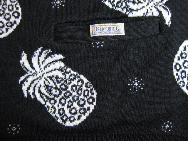 画像: BELAFONTE/HAWAIIAN KNIT CARDIGAN  BLACK