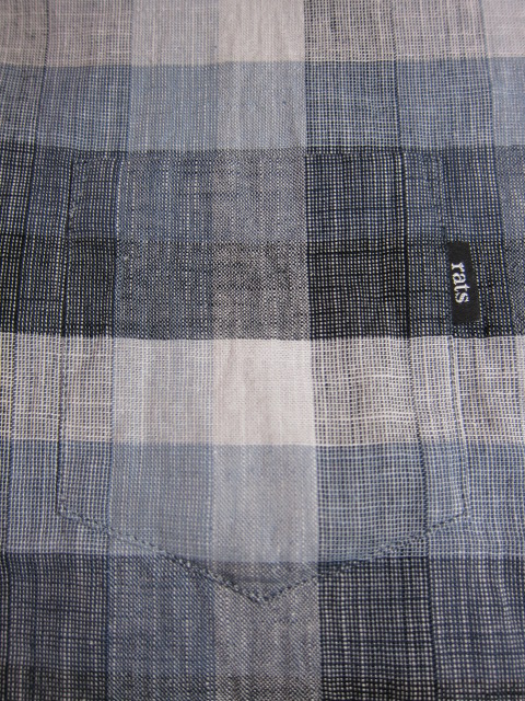 画像: RATS/PANAMA CHECK SH S/S  GRAY