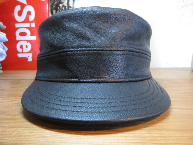 RATS/LEATHER WORK CAP BLACK