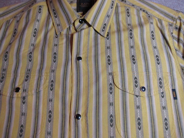 画像: RATS/INDIAN STRIPE SHIRTS  YELLOW