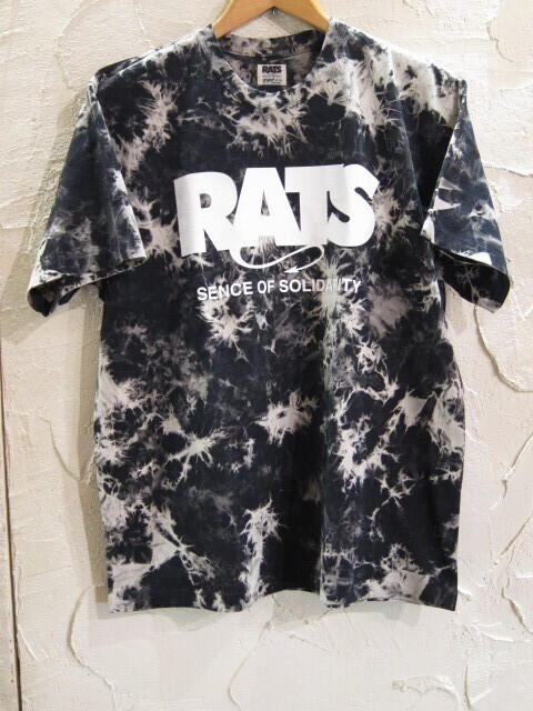 RATS/TIE DYE BOX LOGO T BLACK RATS