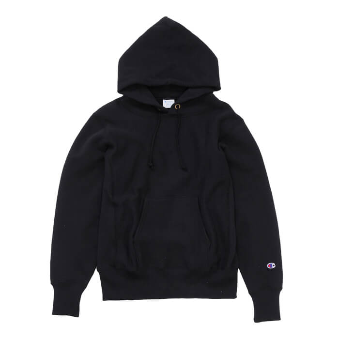 画像1: CHAMPION/REVERSEWEAVE HOODDED SWEAT SHIRT PARKA  BLACK