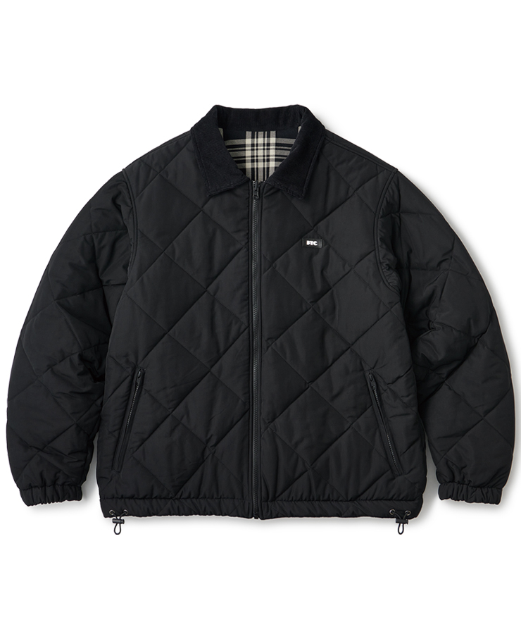 FTC/REVERSIBLE PLAID PUFFY JKT BLACK - FeelFORCE